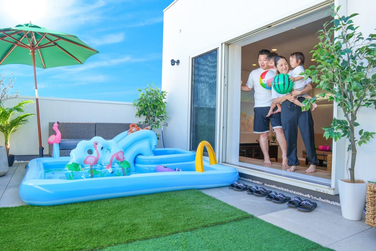 ナカオホーム　安城市　小川町　モデルハウス　見学会　相談会　イベント　屋上庭園　プール