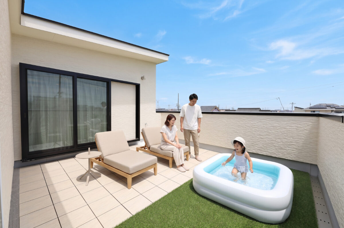 屋上庭園のある住まい